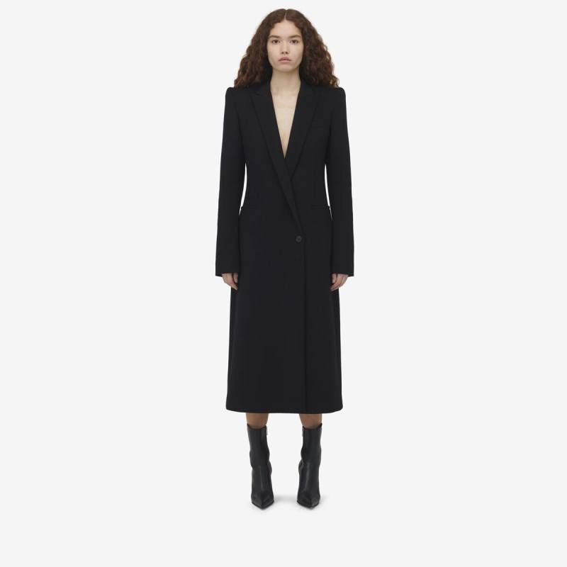 ALEXANDER MCQUEEN - Stacked Shoulder Tailored Coat - Item 802322QKABE1000